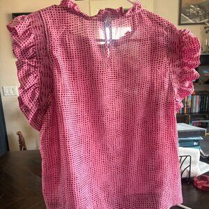 Jodifl Purple Ruffle Sleeveless top